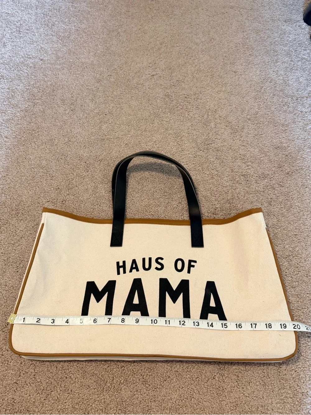 Haus of Mama Canvas Tote Bag Santa Barbara Design Studio Oversized Natural Black